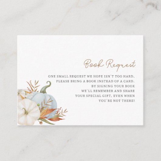 Little Pumpkin Books for Baby Enclosure Card Begleitkarte (Vorderseite)