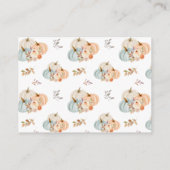 Little Pumpkin Books for Baby Shower Begleitkarte (Rückseite)