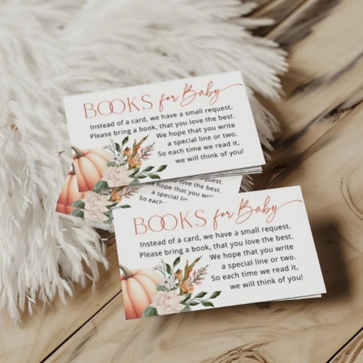 Little Pumpkin Books for Baby Shower Begleitkarte