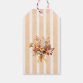 Little Pumpkin Bow Floral Baby Dusche Vielen Dank Geschenkanhänger (Rückseite)