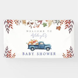 Little Pumpkin Boy Baby Shower Banner