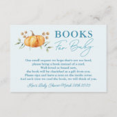 Little Pumpkin Boy Baby Shower Books for Baby Begleitkarte (Vorderseite)