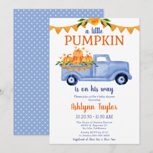 Little Pumpkin Boy Baby Shower Einladung
