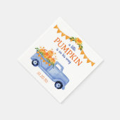 Little Pumpkin Boy Baby Shower Napkins Serviette (Ecke)