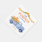 Little Pumpkin Boy Baby Shower Napkins Serviette (Ecke)