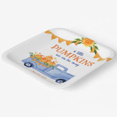 Little Pumpkin Boy Baby Shower Pappteller (Gewinkelt)