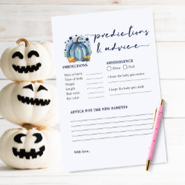 Little Pumpkin Boy Baby Shower Predictions Game