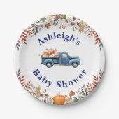 Little Pumpkin Boy Baby Showpaper Teller (Vorderseite)