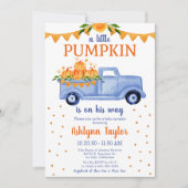 Little Pumpkin Boy Baby Sprinkle Einladung (Vorderseite)