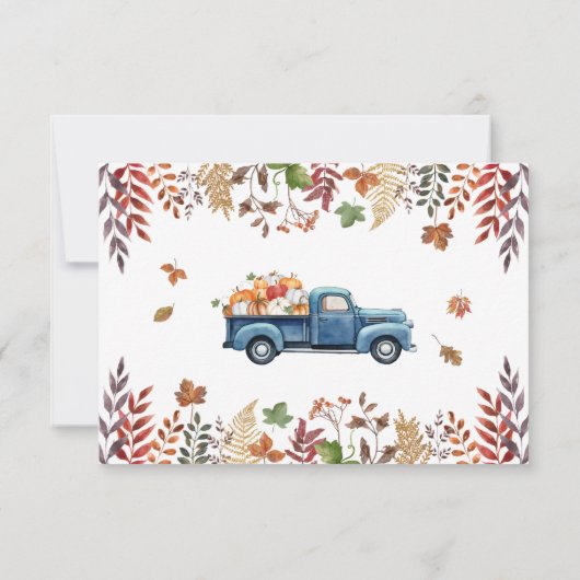 Little Pumpkin Boy Babydusche Danke Karte (Rückseite)