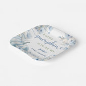 Little Pumpkin Boy Blue Fall Baby Dusche Pappteller (Gewinkelt)