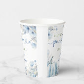 Little Pumpkin Boy Blue Fall Baby Shower Paper Pappbecher (Rechts)