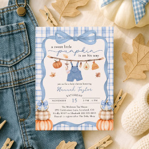 Little Pumpkin Boy Clothes Fall Baby Dusche Einladung