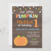 Little Pumpkin (Boy) Geburtstagsparty Einladung (Vorderseite)
