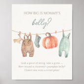 Little Pumpkin Boy Kleidung wie groß ist Mama's Ba Poster (Vorne)