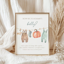 Little Pumpkin Boy Kleidung wie groß ist Mama's Ba Poster