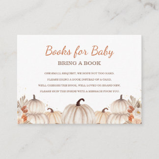 Little Pumpkin Bücher für Baby, Baby Shower Begleitkarte