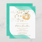 Little Pumpkin Budget Herbst Kinderdusche Einladun (Vorne/Hinten)