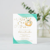 Little Pumpkin Budget Herbst Kinderdusche Einladun (Stehend Vorderseite)