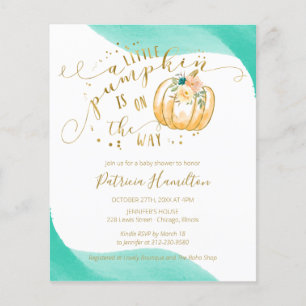 Little Pumpkin Budget Herbst Kinderdusche Einladun