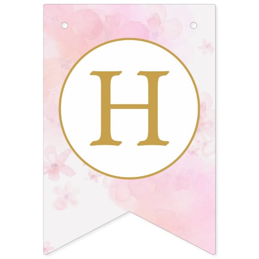 Little Pumpkin Button Floral Fall erster Geburtsta Wimpelkette (Zweite Fahne)