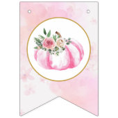 Little Pumpkin Button Floral Fall erster Geburtsta Wimpelkette (Erste Fahne)