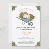 Little Pumpkin Country Garden Baby Dusche Einladung (Vorderseite)