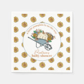 Little Pumpkin Country Garden Fall Baby Dusche Serviette (Vorderseite)