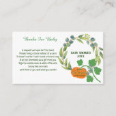 Little Pumpkin Couples Baby Shower Greenery Wreath Begleitkarte (Vorderseite)