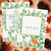 Little Pumpkin Couples Kinderdusche Herbstblätter Einladung
