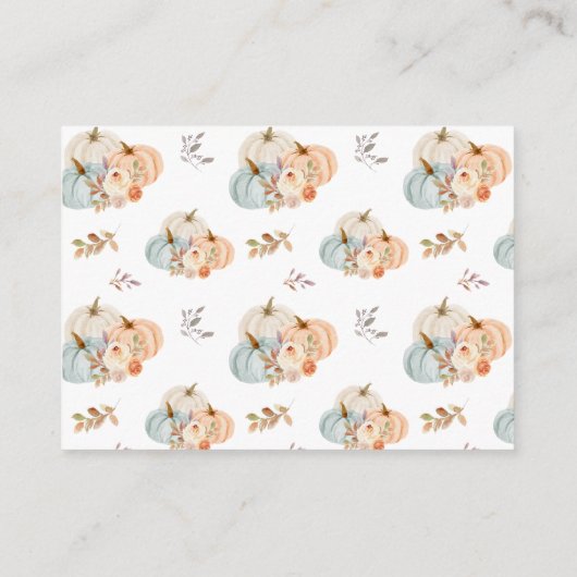 Little Pumpkin Diaper Raffle Baby Dusche Begleitkarte (Rückseite)