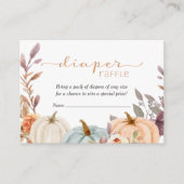 Little Pumpkin Diaper Raffle Baby Dusche Begleitkarte (Vorderseite)