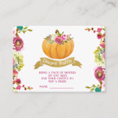 Little Pumpkin Diaper Raffle Enclosure Card Begleitkarte (Vorderseite)