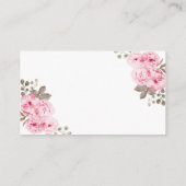 Little Pumpkin Diaper Raffle Pink Floral Begleitkarte (Rückseite)