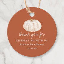 Little Pumpkin Earthy Fall Baby Dusche Danke