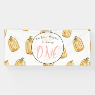 Little Pumpkin Editable Age Girls Geburtstagsbanne Banner