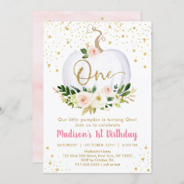 Little Pumpkin Einladung zum ersten Geburtstag