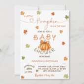 Little Pumpkin Elegant Baby Dusche Herbst Herbst Einladung (Vorderseite)