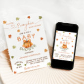 Little Pumpkin Elegant Baby Dusche Herbst Herbst Einladung