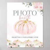 Little Pumpkin erste Geburtstagsfotografie-Zeichen Poster (Vorne)