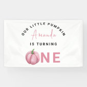 Little Pumpkin erste Geburtstagsparty Banner (Horizontal)