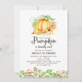 Little Pumpkin Erste Geburtstagsparty Einladung (Vorderseite)