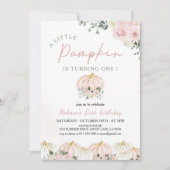 Little Pumpkin Erste Geburtstagsparty Einladung (Vorderseite)