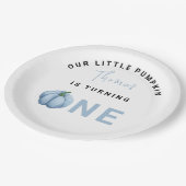 Little Pumpkin erste Geburtstagsparty Pappteller (Schrägansicht)