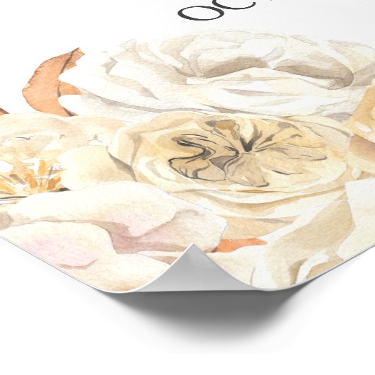 Little Pumpkin Erster Geburtstag Begrüßungszeichen Poster (Ecke)