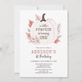 Little Pumpkin Erster Geburtstag Einladung (Vorderseite)