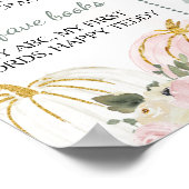 Little Pumpkin Erster Geburtstag Milestone Zeichen Poster (Ecke)