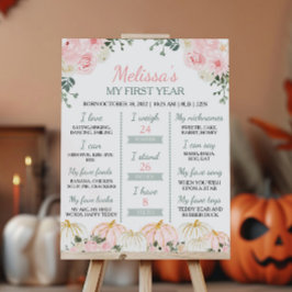 Little Pumpkin Erster Geburtstag Milestone Zeichen Poster