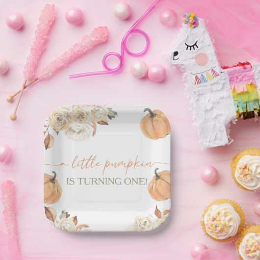 Little Pumpkin Erster Geburtstag Pappteller (Party)
