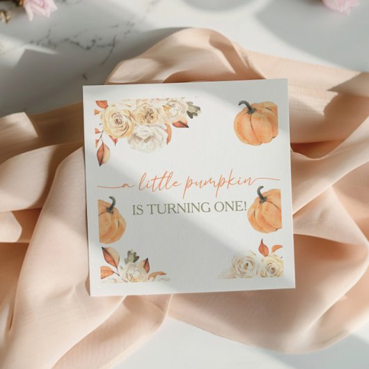 Little Pumpkin Erster Geburtstag Serviette